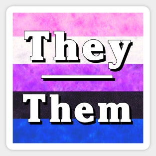 They-Them Pronouns: Genderfluid Sticker